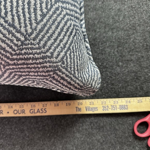 Sunvilla Sunbrella Outdoor Lumbar Pillows Blue Geometric Diamond Set of 2 - Picture 4 of 6